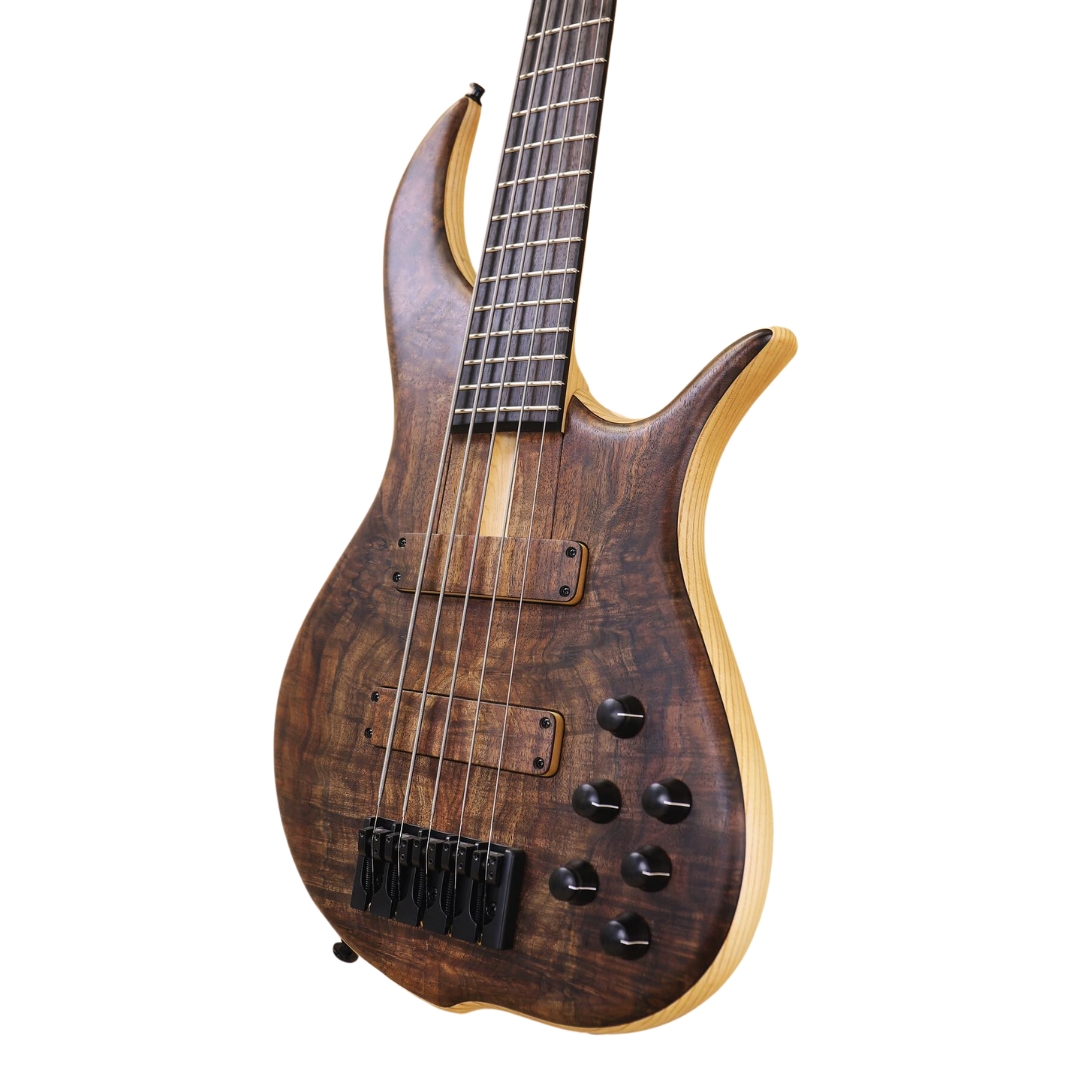 F-Bass BN5 with Figured Walnut Top #12 And Matching Pickups & Headstock -  MELODIA