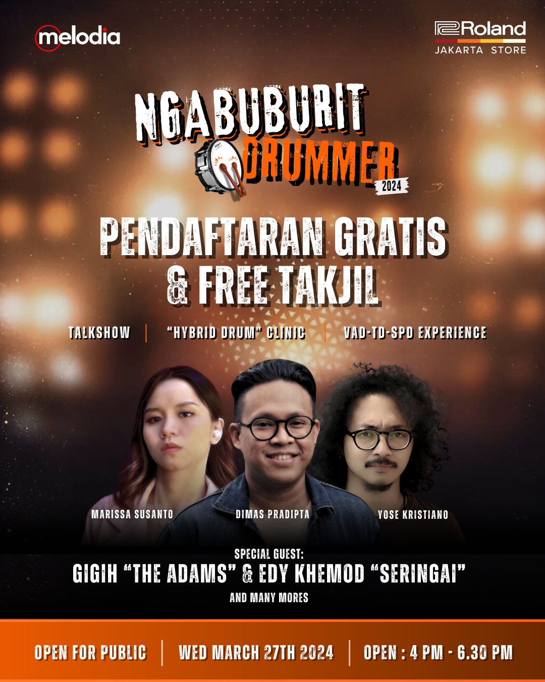 Ngabuburit Drummer 2024: Event Gratis di Jakarta by Melodia Musik