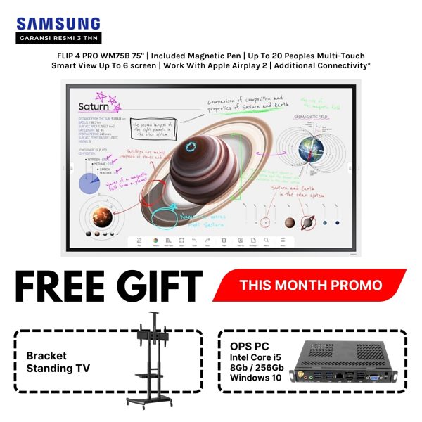 Special Package Samsung Flip WM75B with OPS PC + Stand